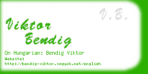 viktor bendig business card